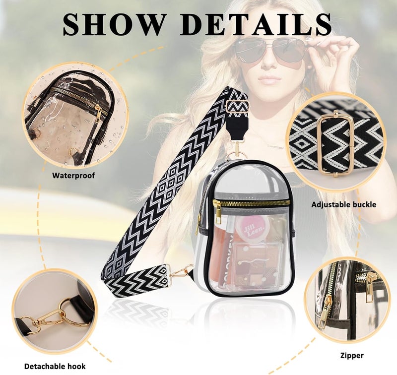 MOVOYEE Clear Bag for Stadium Events Approved Concert Travel Outdoors See Through Sports Fan Handbags&Purses - Image 5